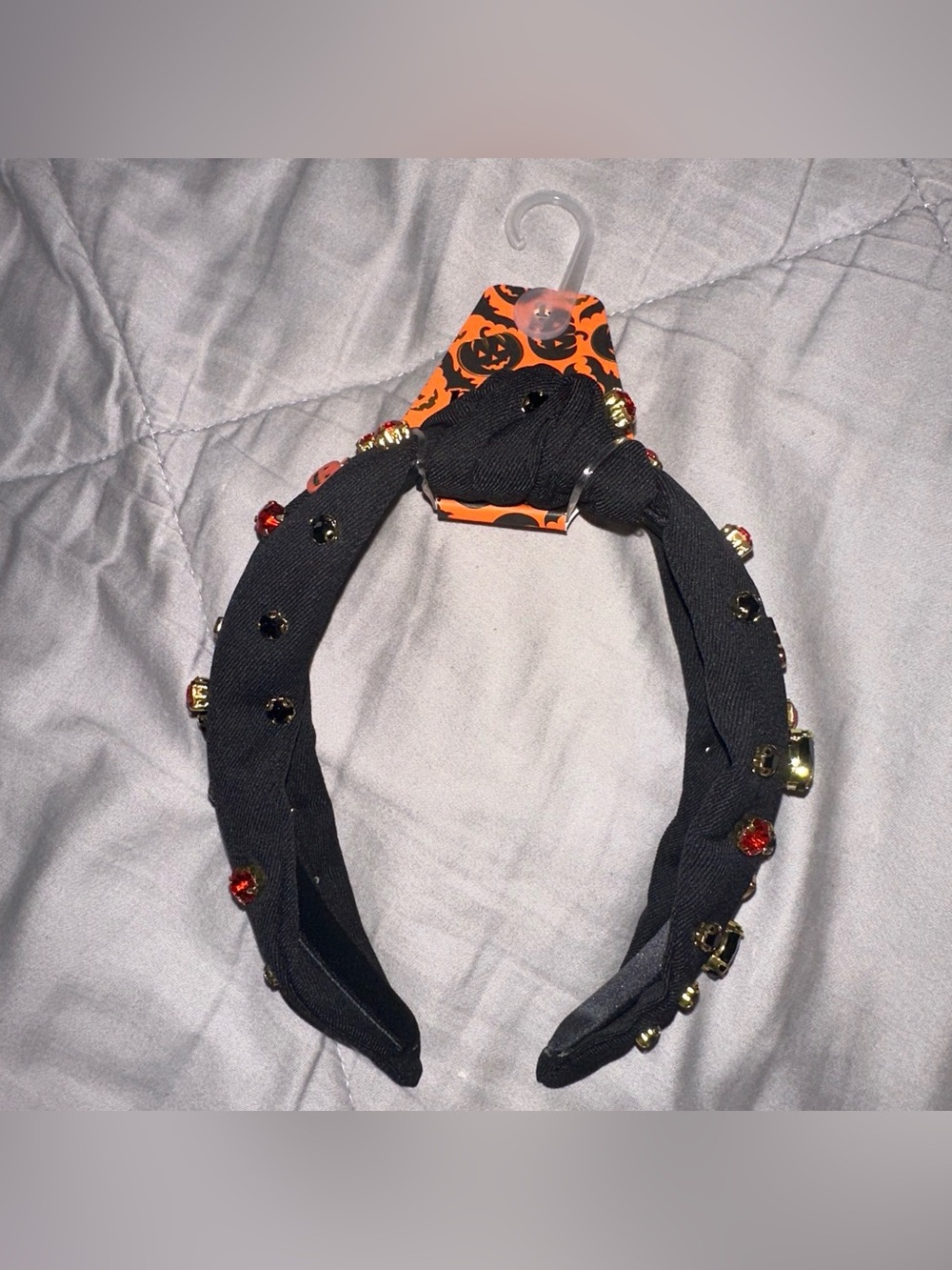 Piper K Black Jeweled Knot Headband with Mixed Accent Pins / Stones NWT - Picture 4 of 4